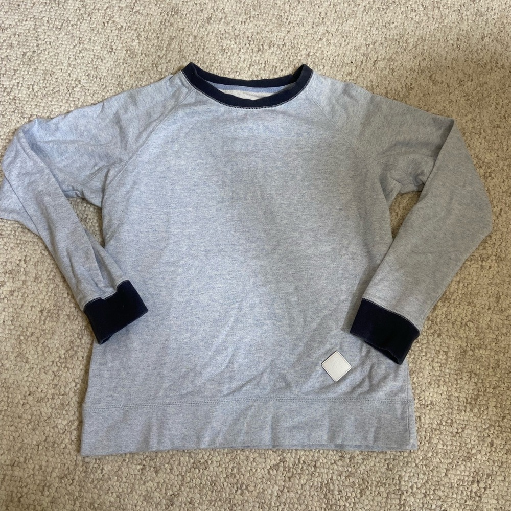 Burton Heather Blue and Navy Pullover Sweatshirt Size Small